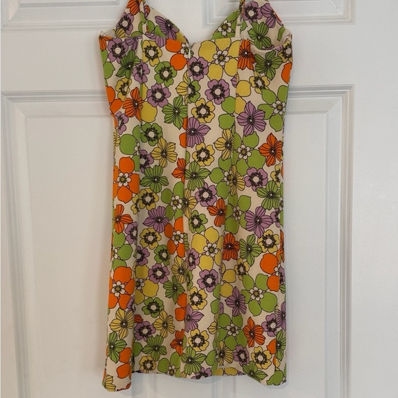 Zara Floral Print Dress with Spaghetti Straps - Picture 6 of 7
